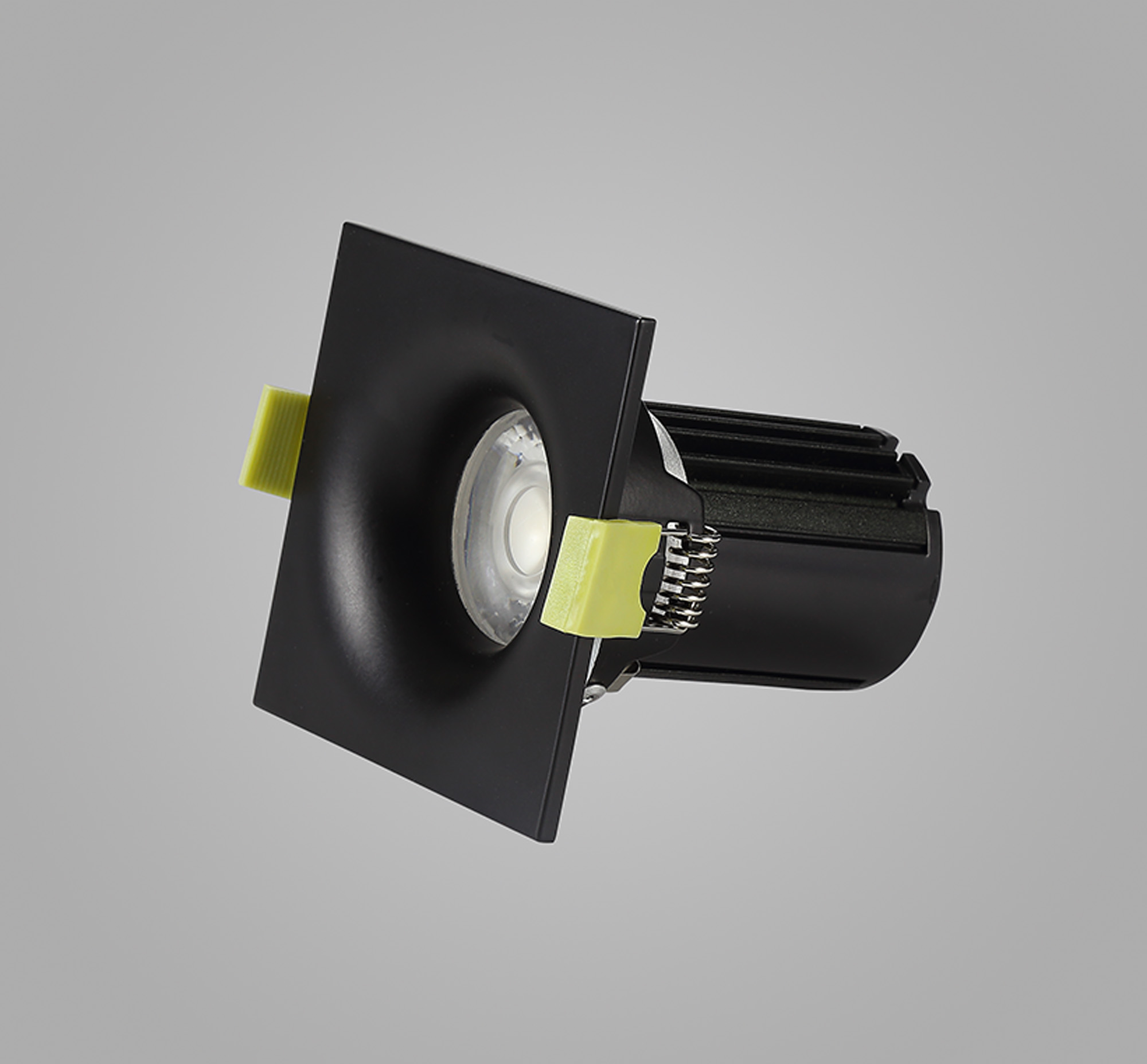 Bruve 12 Tridonic powered 12W 4000K 1200lm 12° LED Engine,350mA , CRI>90 LED Engine Matt Black Fixed Square Recessed Downlight, Inner Glass cover, IP65 DM201591  Dlux Bruve SQ 12 IP65
